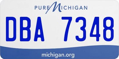MI license plate DBA7348