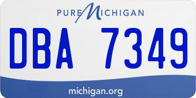 MI license plate DBA7349