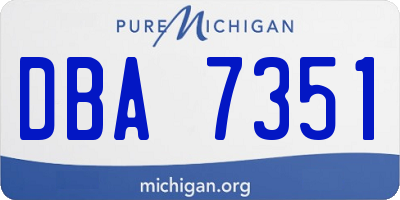 MI license plate DBA7351