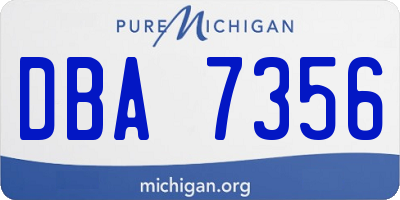 MI license plate DBA7356