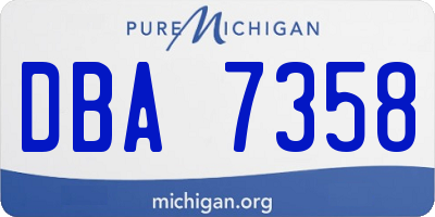 MI license plate DBA7358
