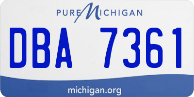 MI license plate DBA7361