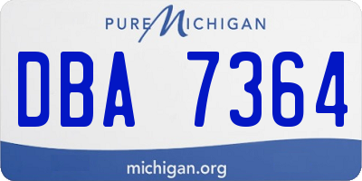 MI license plate DBA7364