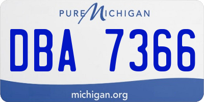 MI license plate DBA7366