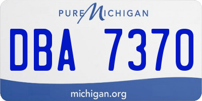 MI license plate DBA7370