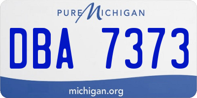 MI license plate DBA7373