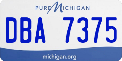 MI license plate DBA7375