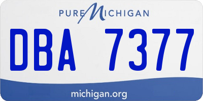 MI license plate DBA7377