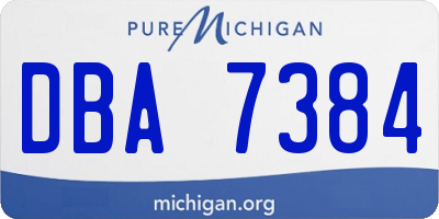 MI license plate DBA7384