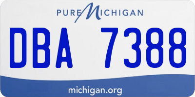 MI license plate DBA7388