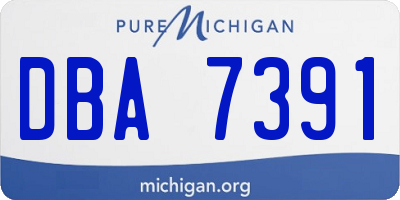 MI license plate DBA7391