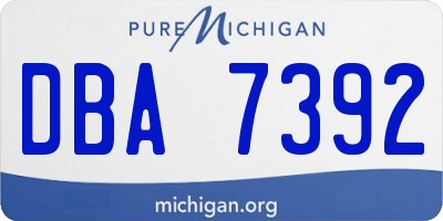 MI license plate DBA7392