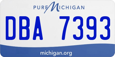 MI license plate DBA7393