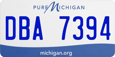 MI license plate DBA7394