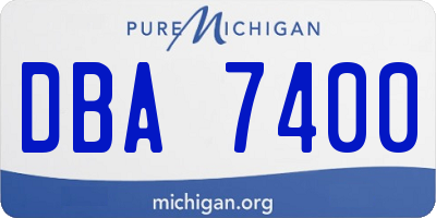 MI license plate DBA7400