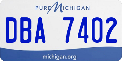 MI license plate DBA7402