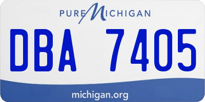 MI license plate DBA7405