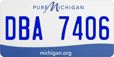 MI license plate DBA7406