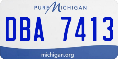 MI license plate DBA7413