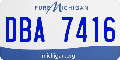 MI license plate DBA7416