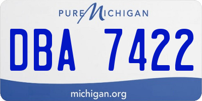 MI license plate DBA7422