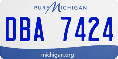 MI license plate DBA7424
