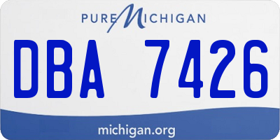 MI license plate DBA7426