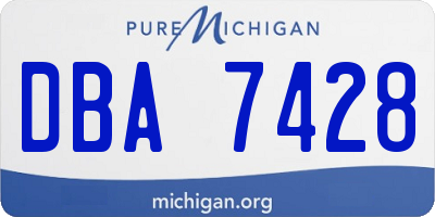 MI license plate DBA7428
