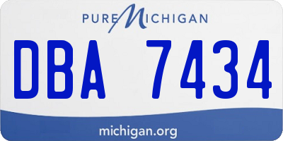 MI license plate DBA7434