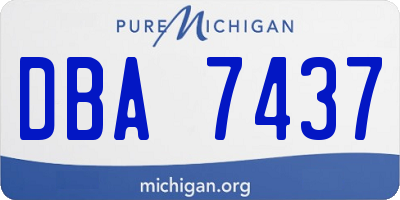 MI license plate DBA7437