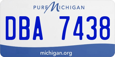 MI license plate DBA7438