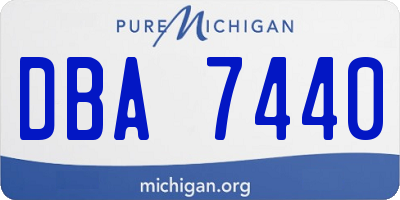 MI license plate DBA7440