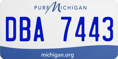 MI license plate DBA7443