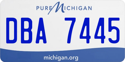 MI license plate DBA7445