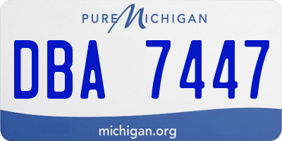 MI license plate DBA7447