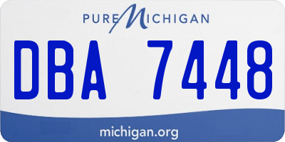 MI license plate DBA7448