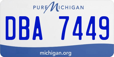 MI license plate DBA7449