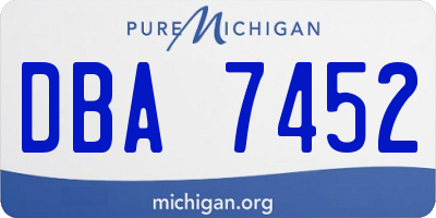 MI license plate DBA7452