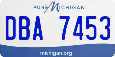 MI license plate DBA7453