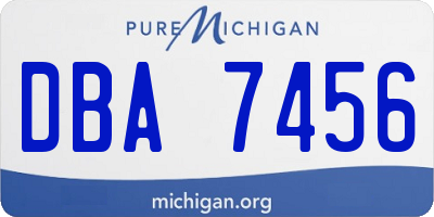 MI license plate DBA7456