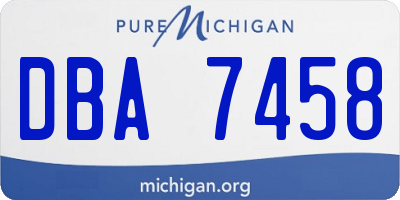 MI license plate DBA7458