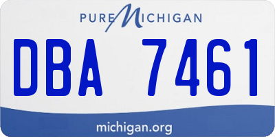 MI license plate DBA7461