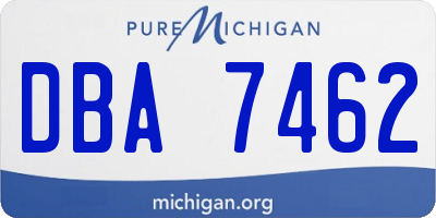 MI license plate DBA7462
