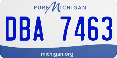 MI license plate DBA7463