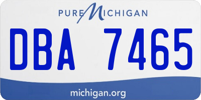 MI license plate DBA7465