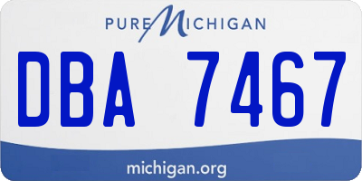 MI license plate DBA7467