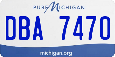 MI license plate DBA7470