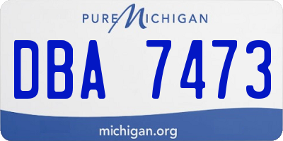 MI license plate DBA7473