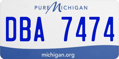 MI license plate DBA7474
