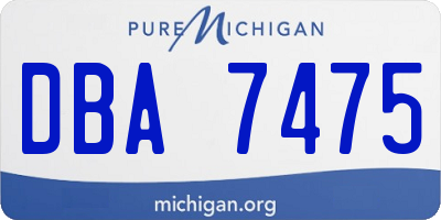 MI license plate DBA7475